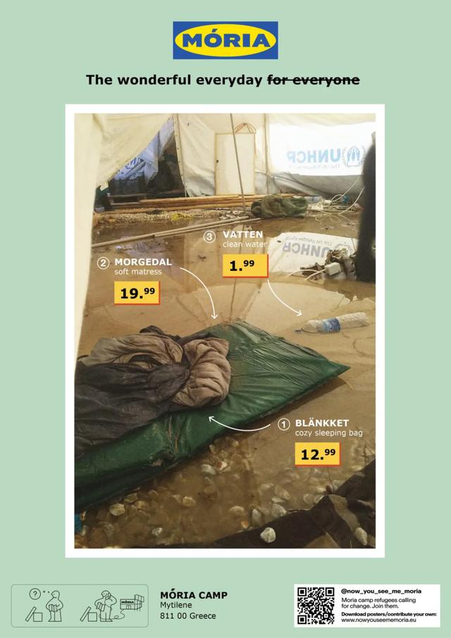 他7個月征集了400多張海報，用風格獨特的設(shè)計為難民問題發(fā)聲