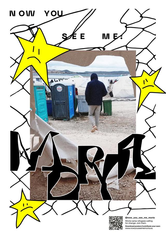 他7個月征集了400多張海報，用風格獨特的設(shè)計為難民問題發(fā)聲