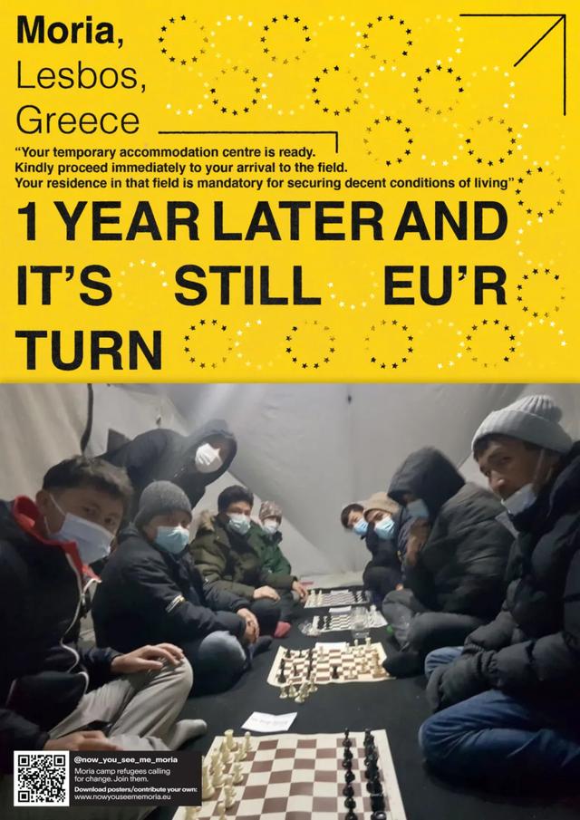 他7個月征集了400多張海報，用風格獨特的設(shè)計為難民問題發(fā)聲