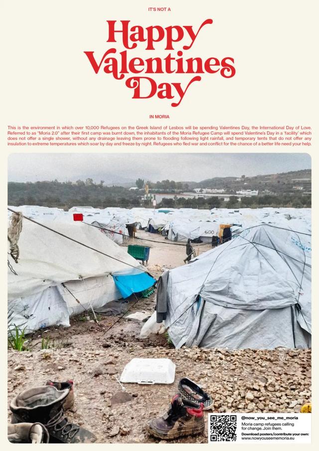 他7個月征集了400多張海報，用風格獨特的設(shè)計為難民問題發(fā)聲