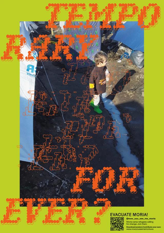 他7個月征集了400多張海報，用風格獨特的設(shè)計為難民問題發(fā)聲