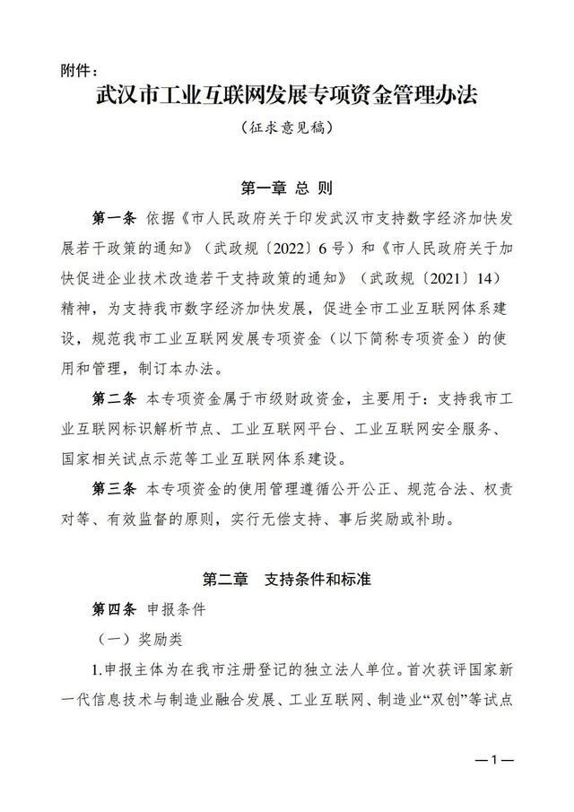 「市經(jīng)信局」武漢市工業(yè)互聯(lián)網(wǎng)發(fā)展專項資金管理辦法（武漢市科技和經(jīng)濟(jì)信息化局）