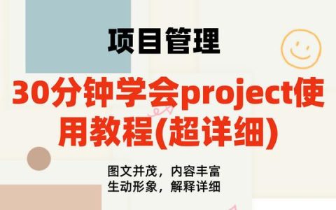 30分鐘學會project使用教程(內容超詳細)，手把手教我們快速掌握（project如何使用教程）