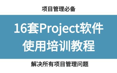 項目管理必備，16套Project軟件使用教程，解決所有項目管理問題（項目管理軟件project教程）